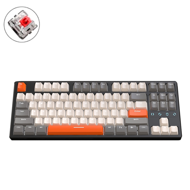 ZIYOU LANG K87 87-Keys Hot-Swappable Wired Mechanical Keyboard, Cable Length: 1.5m, Style: Red Shaft (Micr-light White Light)