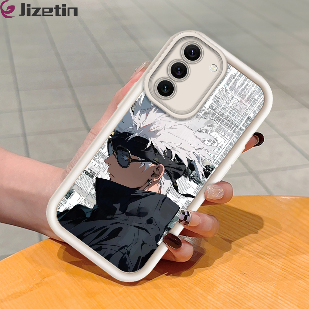 Jizetin for Samsung S22 Plus 5G S22+ 5G Back Cover Satoru Gojo Poster Ladder Camera Soft Rubber Mobile Phone Case