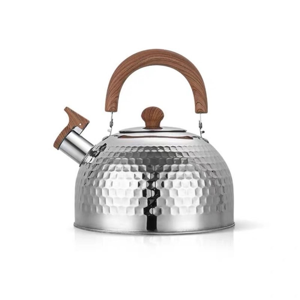 Portable 2/3/4L Water Kettle Whistling Stainless Steel Teapot Flat Bottom Large Capacity Tea Kettle Kitchen Accessories