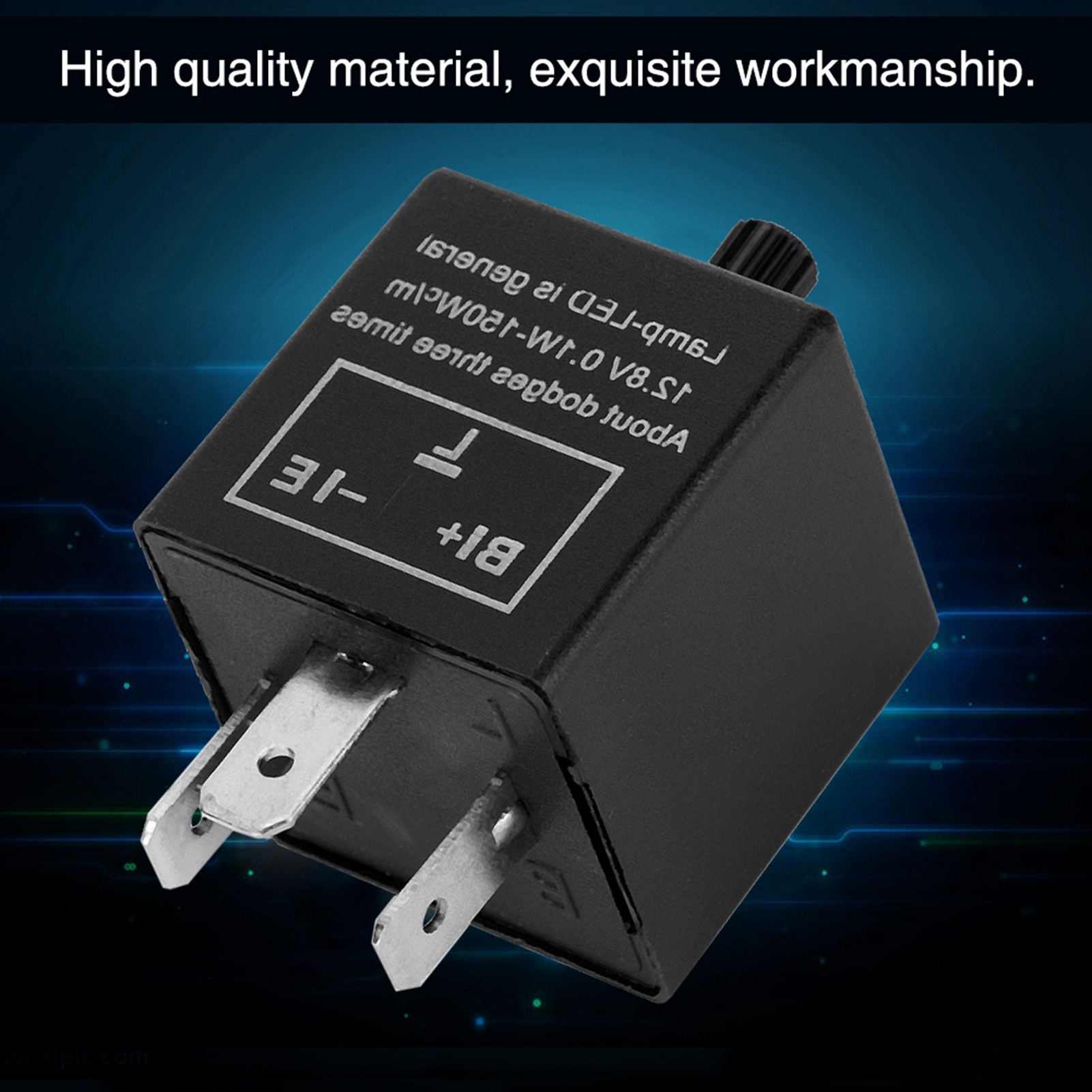 12V 3Pin Adjustable LED Light Flasher Blinker Relay Fix Turn Signal Indicator