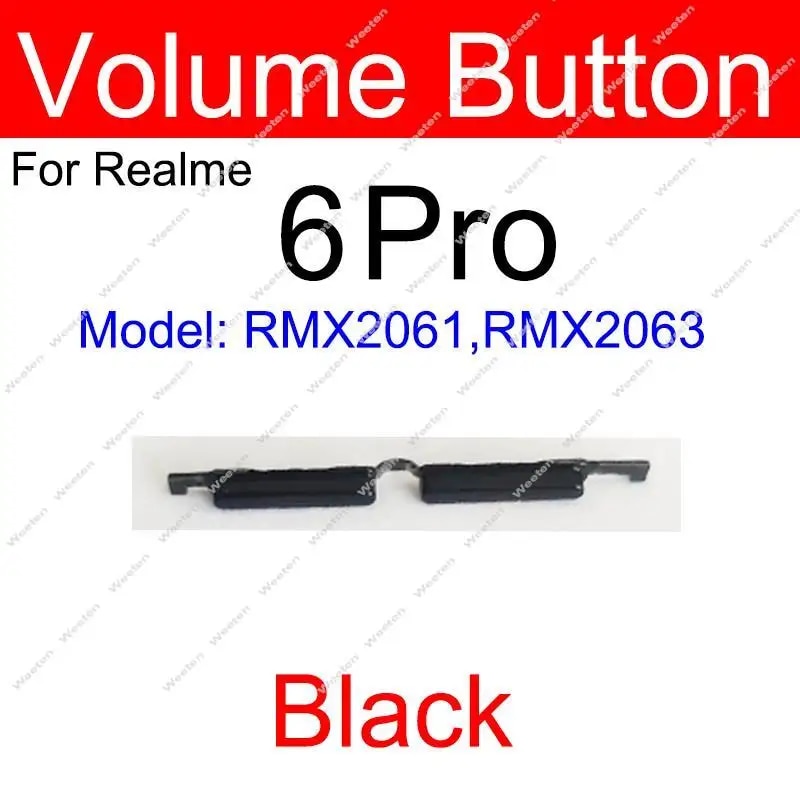 For Realme 7 7 Pro 6 6 Pro 7i 6i 6S 4G 5G Power Volume Side Button On OFF Power Volume Keys Side Buttons Replacement. 