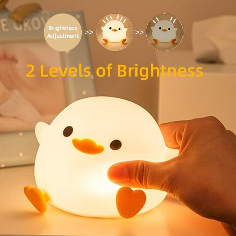 Led Night Light For Children DoDo Duck Nightlight with 20 Minutes Timer Touch for Bedrooms Living Room Rechargeable Desk Lamp