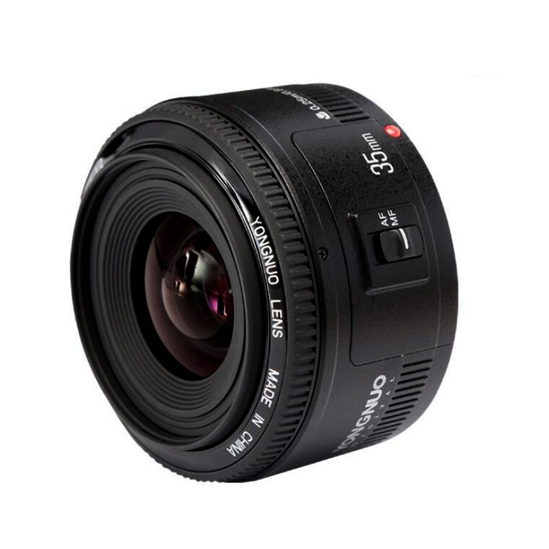 YN35MM AF MF YONGNUO 35mm F2 Lens Large Aperture Wide-angle Fixed Focus Lens for Canon EOS EF DSLR Full-frame APS-C Cameras