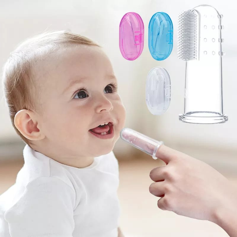 Soft Safe Baby Toothbrush Kids Silicone Finger Toothbrush With Box. 