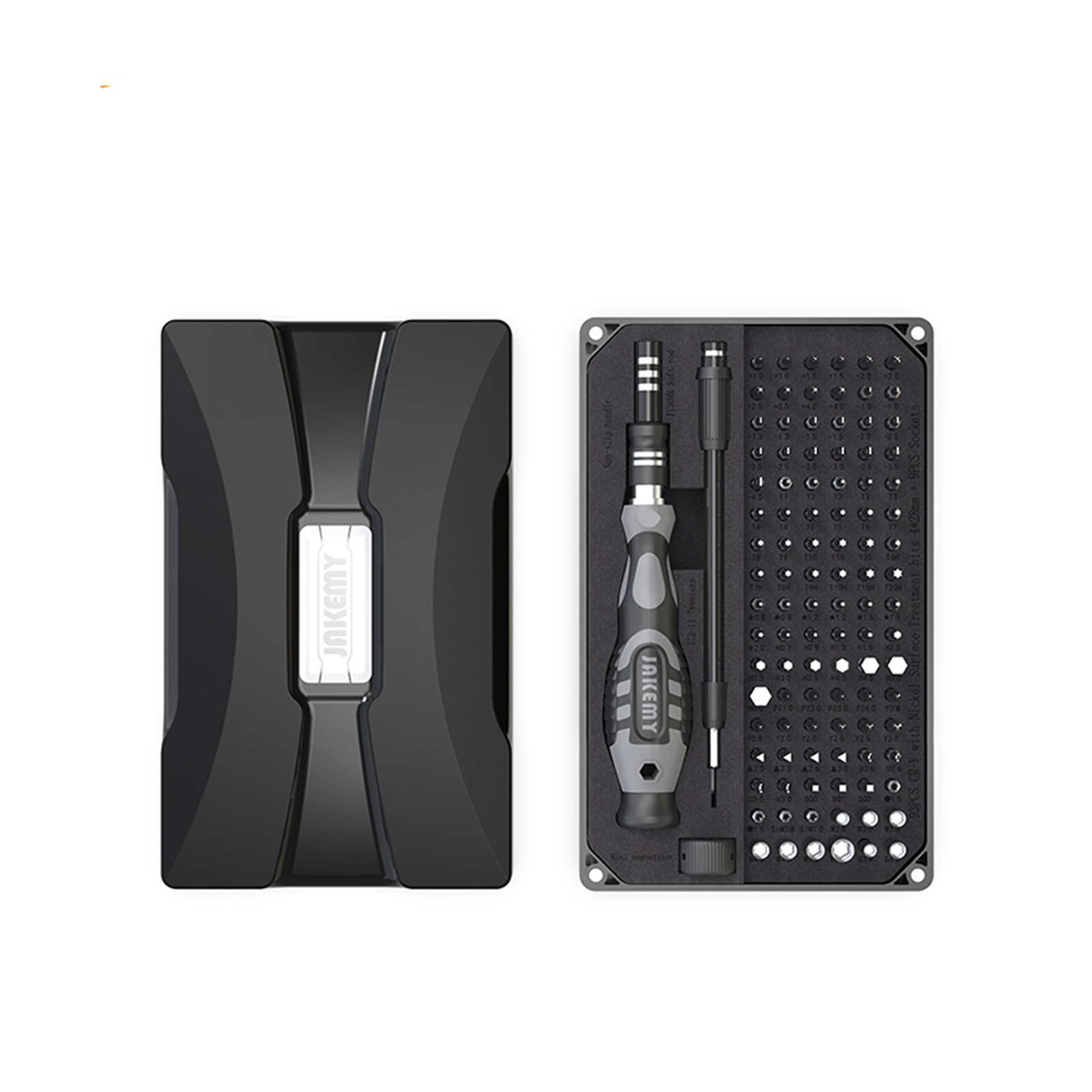 KOGEEK JAKEMY JM-8176 106-in-1 Precision Screwdriver Set Torx Hex Slotted Phillips & More Bits Repair Tools CR-V Bits Screw Driver Tweezers Flexible Shaft Portable Repair Tool Kit for Cellphone PC Watch Repairing Electronics Maintainence. 