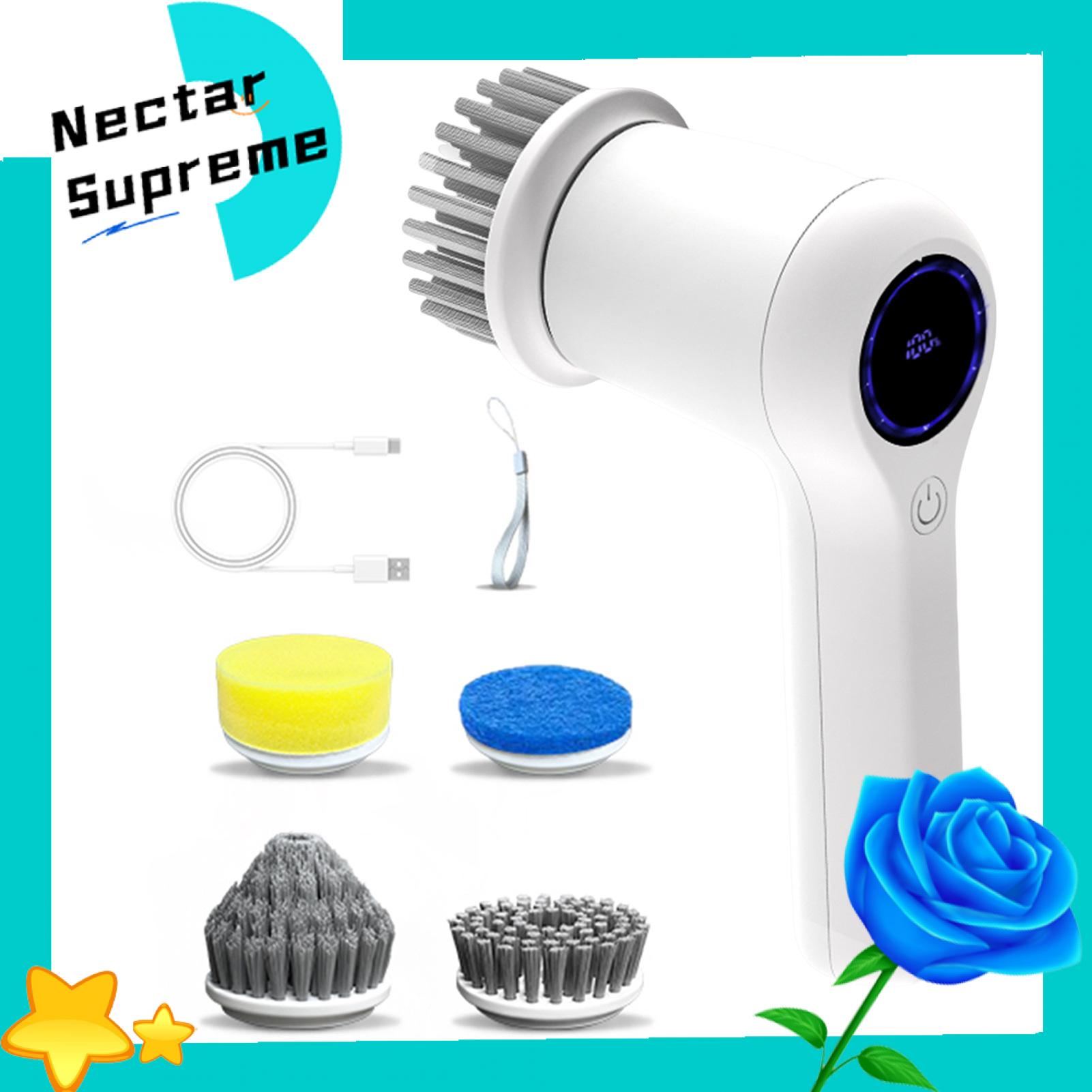 Cordless Shower Scrubber werful Cordless Electric Cleaning Brush for Stubborn Stains Rechargeable Scrubber for Bathroom Si Windows Waterproof High Torque Scrubber with Repleable ads