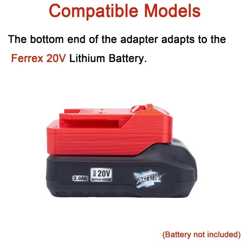 For Aldi Ferrex Activ Energy 20V Battery Adapter To Lidl Parkside 20V Power Tools Converter (Not include tools and battery). 