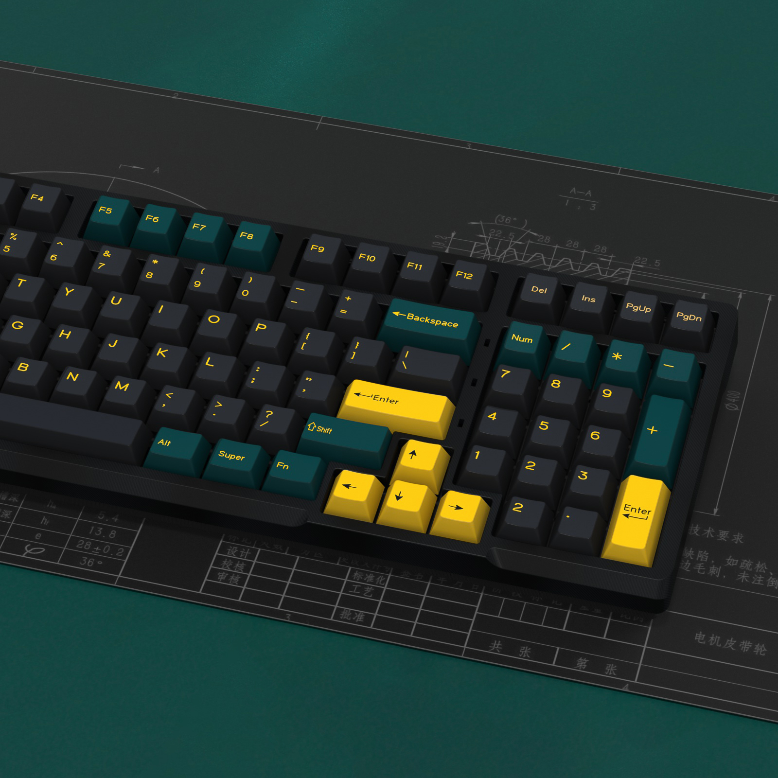 KBDiy GMK MarrsGreen Keycap Cherry Profile Double Shot PBT ISO Keycaps For DIY Gamer Mechanical Keyboard Kit Gaming Point KeyCap. 