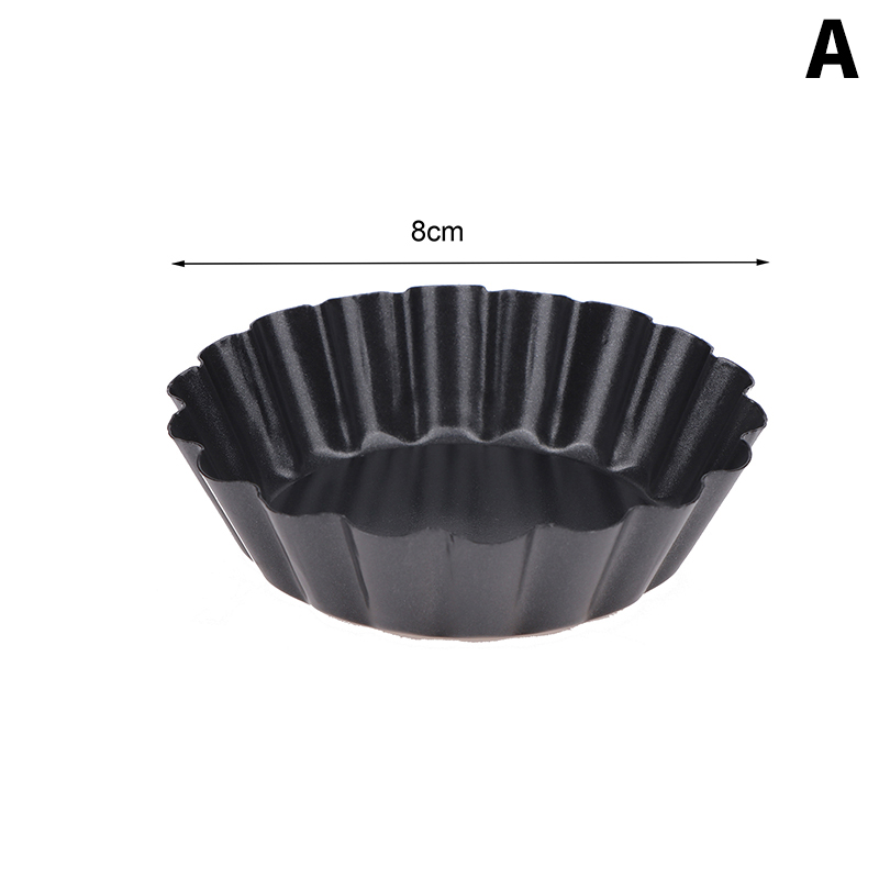 1Pc Mini Tart Pans Egg Tart Molds With Removable Bottom Non Stick Small Tart Mold Fluted Cupcake Tins Tart Pan Baking Mold Demoo