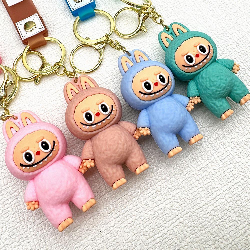 SF Labubu Labub Sheep Keychain Cute Cartoon Doll Macaron Blind Box Pendant Keychain. 