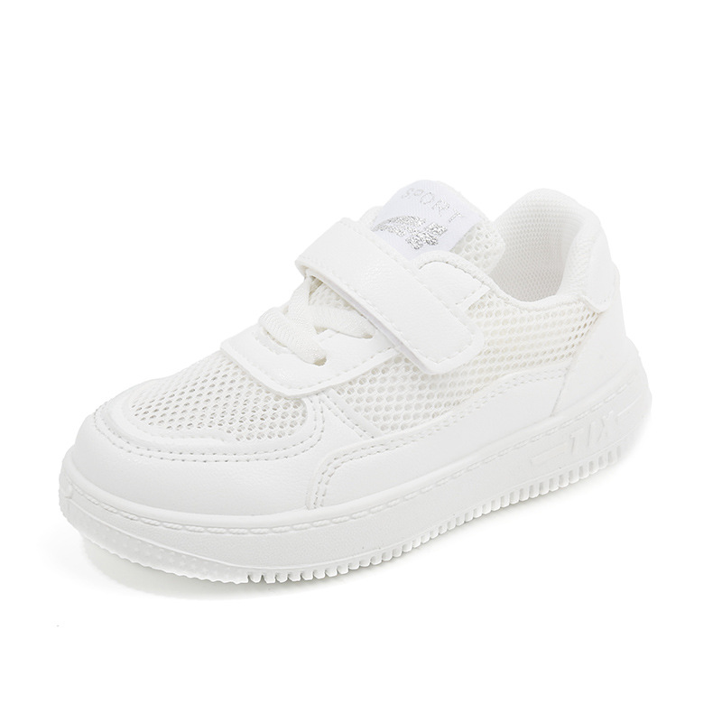 Children's small white shoes hollow 2024 summer men's and women's