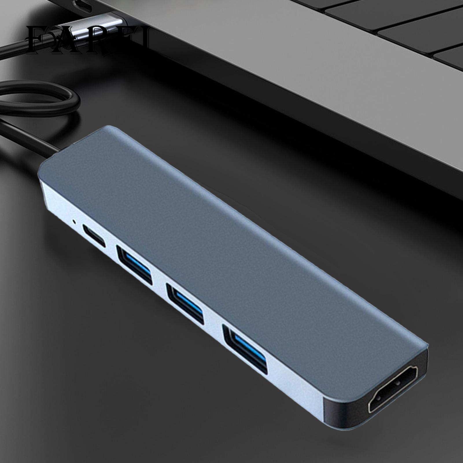 Farfi Hub Driver-free USB-C Hub Type-C to HDMI-compatible Adapter. 