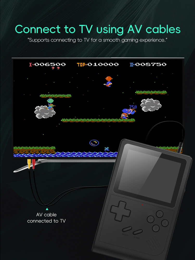 Portable Retro Mini Handheld Game Console Video Game for NES/SNES/GBA Emulators Consoles for Gameboy Player GB300. 