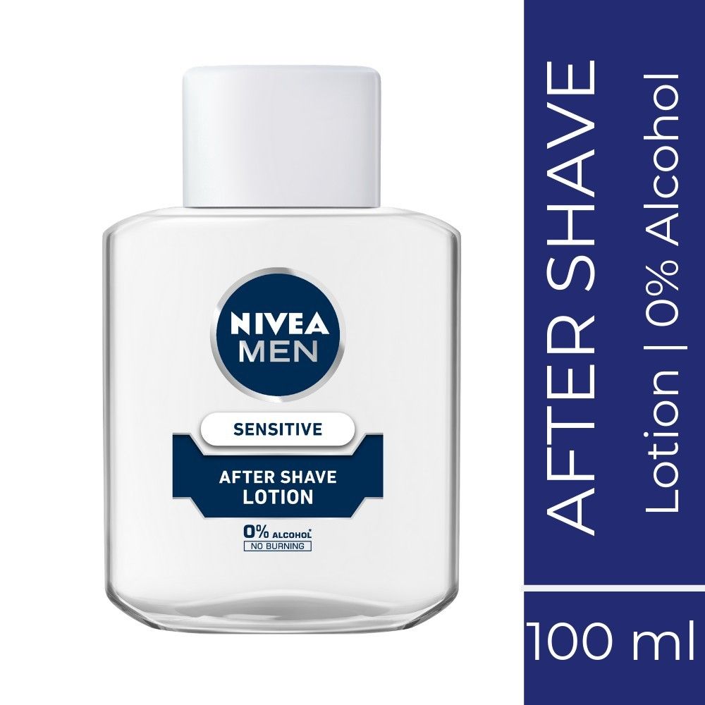 Buy Nivea Men Sensitive After Shave Lotion (100 ml) with 0% alcohol Online | Purplle