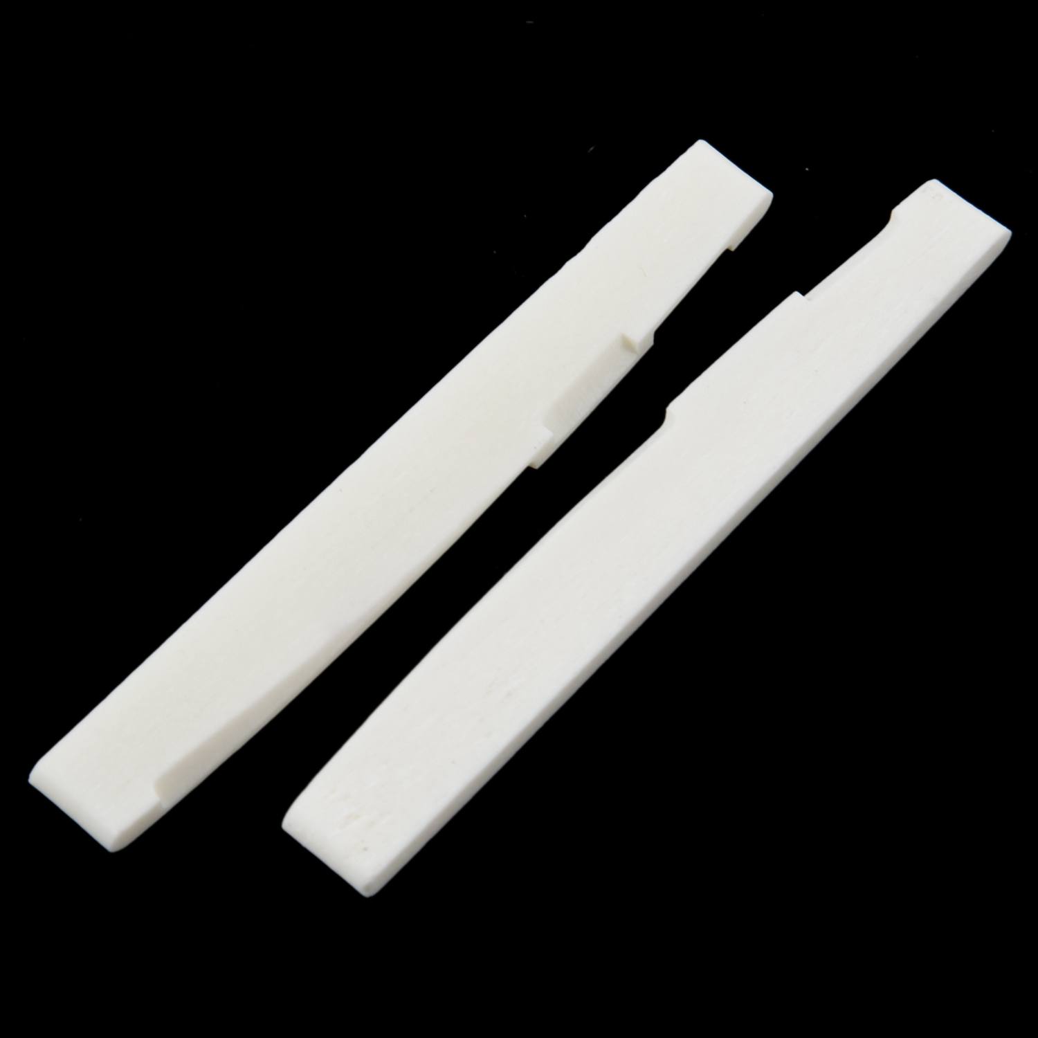 Harmony 6 String Acoustic Bone Bridge Guitar Slotted Saddle Guitar Parts(Pack of 2). 
