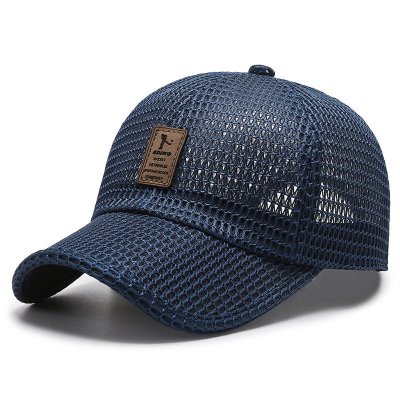 2021 New Men's Spring Summer Mesh Cap Sunshade Sun Protection Cap Breathable Cap Fashion Korean Version Thick Net Fishing Cap
