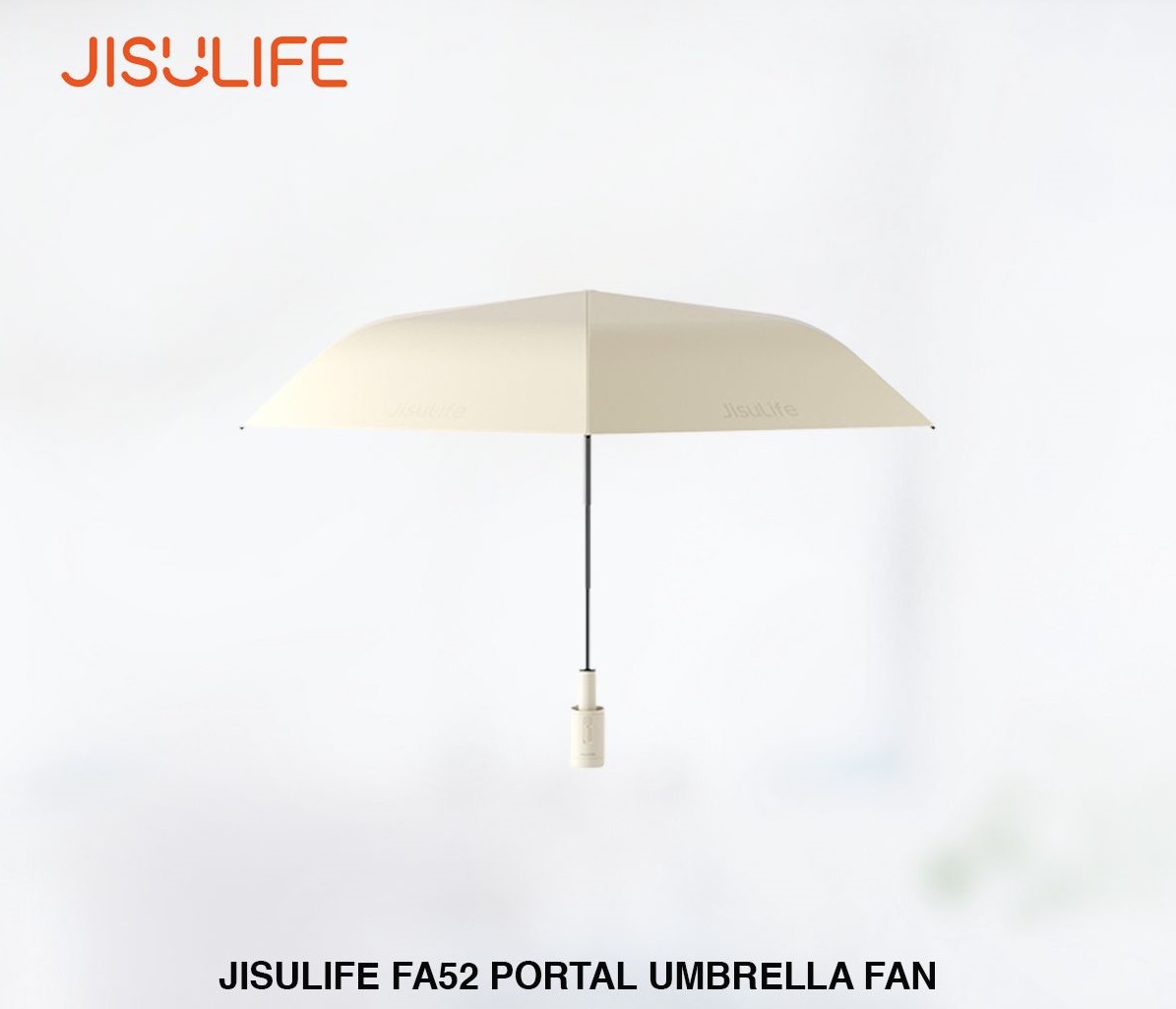Jisulife FA52 Portal Umbrella Fan Portable Umbrella Sun Life 1 Model Comes with a Built-in Fan Lightweight Sun Protection at UPF 50+ level 1 Pcs. 