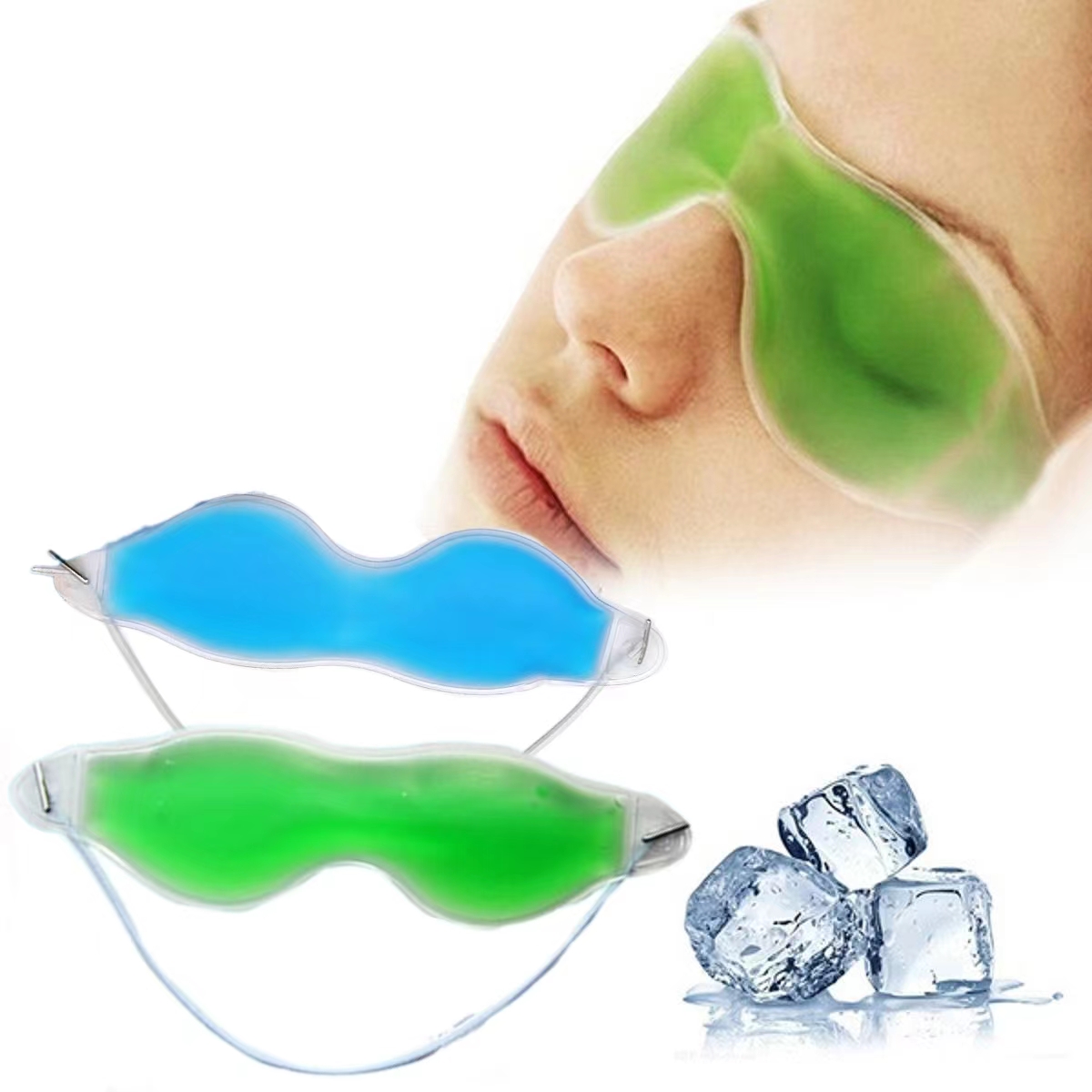 1Pcs Gel Eye Mask Sleep Mask Relaxing Tired Eyes and Headache Relief Hot Cold Cooling Gel Eye Mask Ice Bag