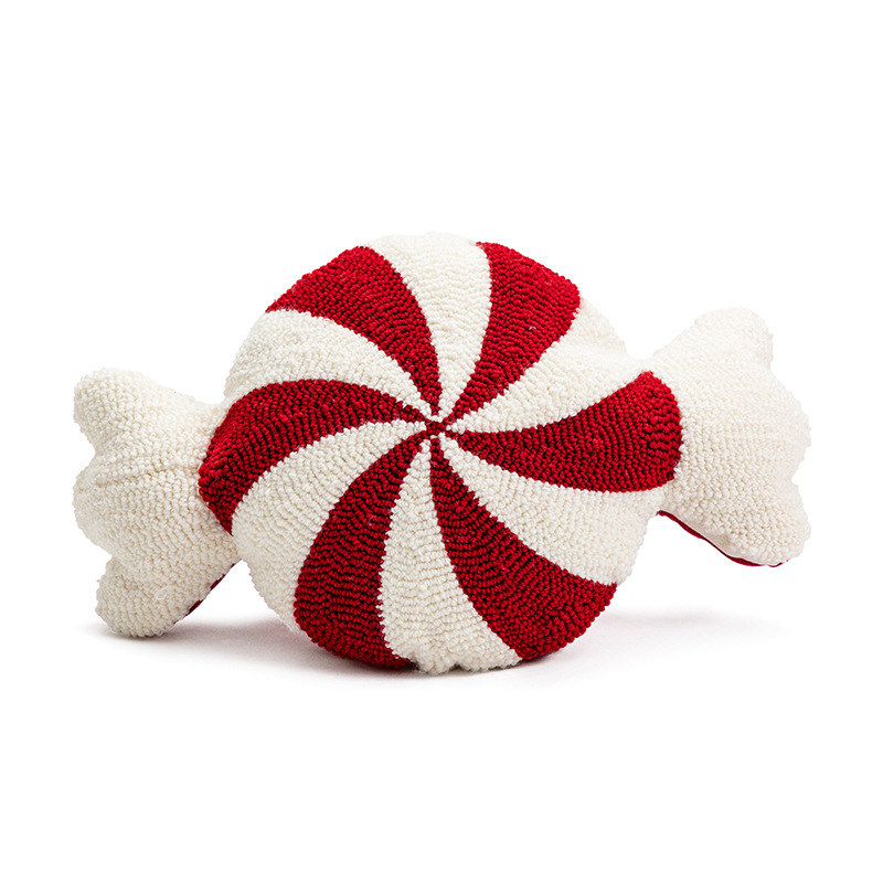 ins style pillow, new year holiday decoration, pillow, bedroom bedside cushion, christmas red candy doll, huddle pillowcase