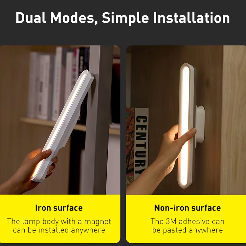 Baseus Magnetic Stepless Dimming Charging Desk Lamp 3 Mode Rechargeable LED 1800mAh Battery Less Than 100 Luminous Flux 4000K Light 30 Seconds Delay Function Magnetic Design Lamp. 