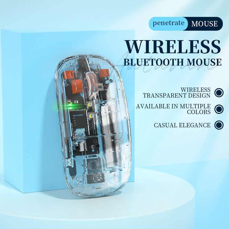 New wireless transparent luminous game USB charging, esports, mechanical computer accessories, office mouse. 