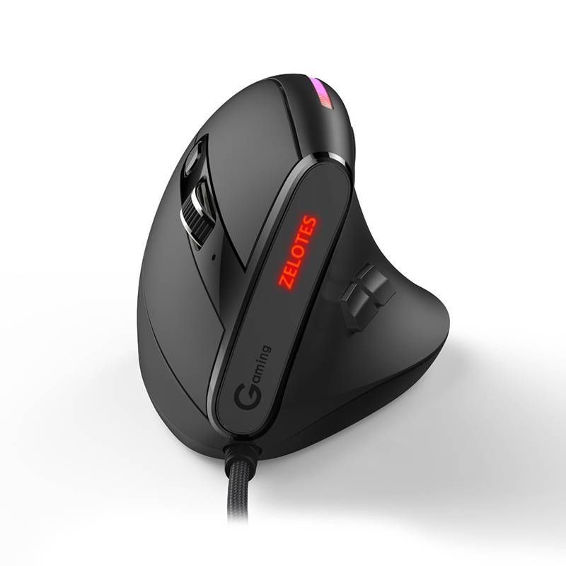 Laptop 800 DP Wired Gaming Mouse JOMAA RGB Vertical Ergonomic Mouse 9 Button Programmable 12I Mouse for Gaming PC