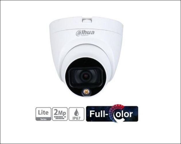 DAHUA 4 pcs Set Full Color With Audio Supported (Day & Night Color Video) CCTV CAMERA PACKAGE with all accessories(Audio-2MP-1080p Camera). 