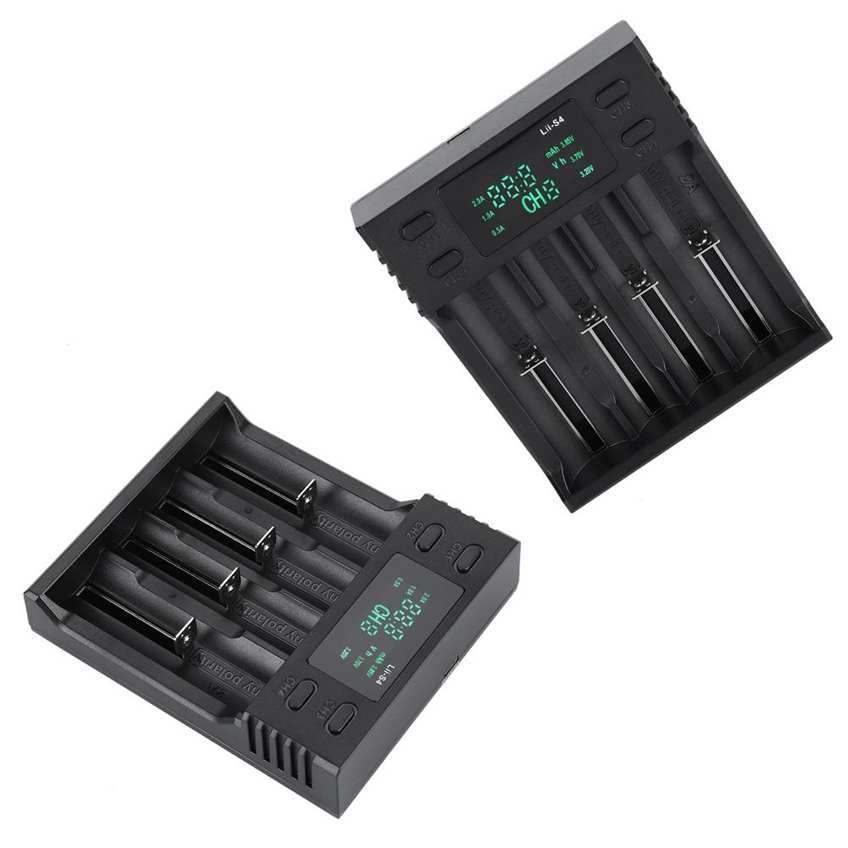 Charger Four Slot LiitoKala Lii-S4 DC 5V2A Smart with Power Display. 