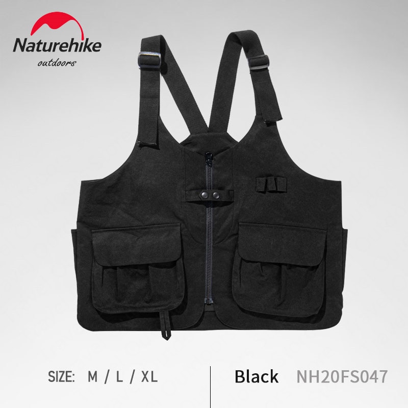 Outdoor Functional Vest M L XL Men/Women Fashion Coat Camping Hiking  Multiple ckets lyester Fabric Jacket-Coffee. 