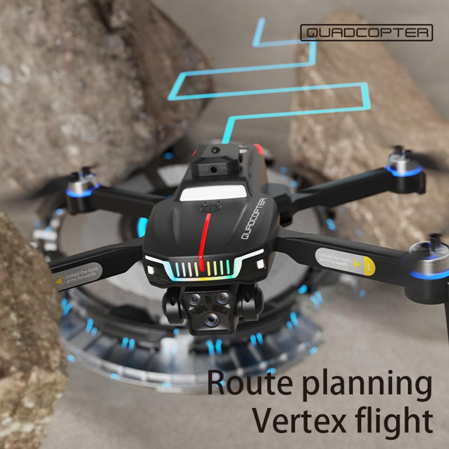 J6 Pro Drone with Wi-Fi & Integrated Camera | Super Car-Inspired LED Lights, App-Controlled & Foldable Quadcopter for Aerial Photography | Beginner Friendly. 