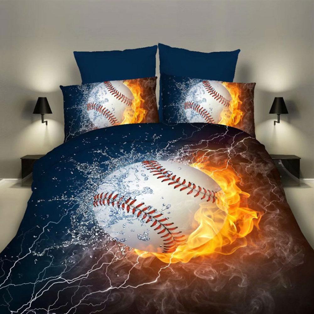 3pcs Set 3d Football Rugby Baseball Basketball Bedding 1pcs Bag 2pcs Pillowcase For Boys Girls And Teens 260 230cm