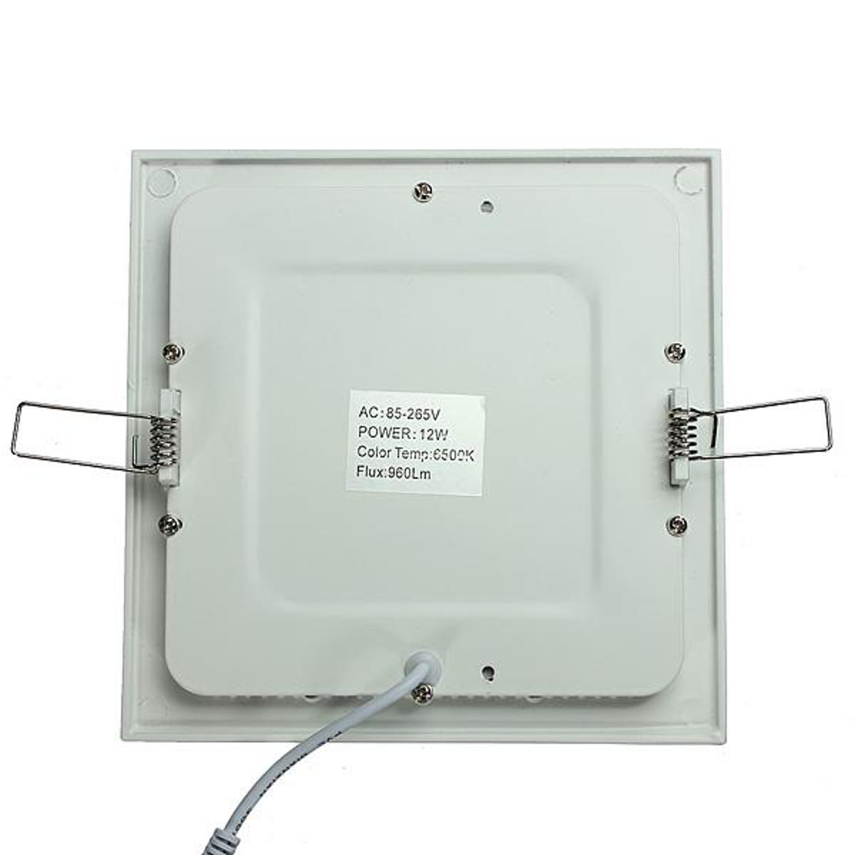 Dimmable 12W Square Ultra Thin Ceiling Energy-Saving LED Panel Light (Cool White)