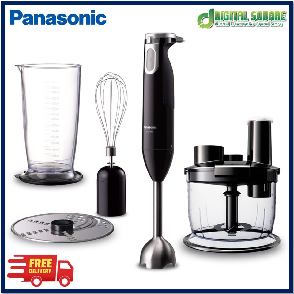Panasonic MX-SS40 Multi-Functional 4-in-1 Hand Blender, Chopper, Slicer, Shredder & Whisker