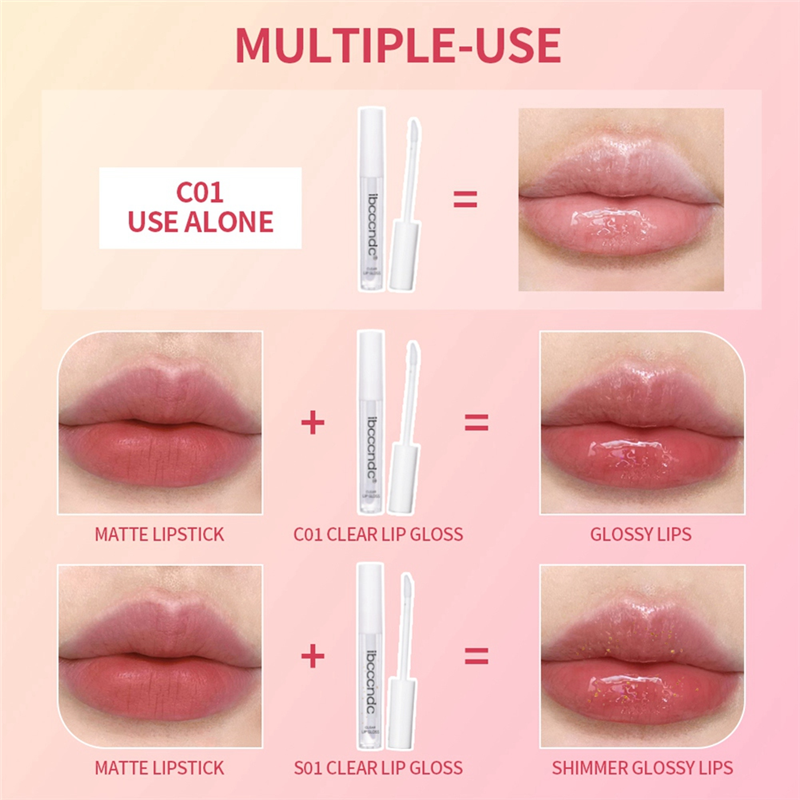 (New) 6PCs lip gloss Colourful lip gloss set glaze long-lasting water gloss plumping lip glaze Beautiful 3