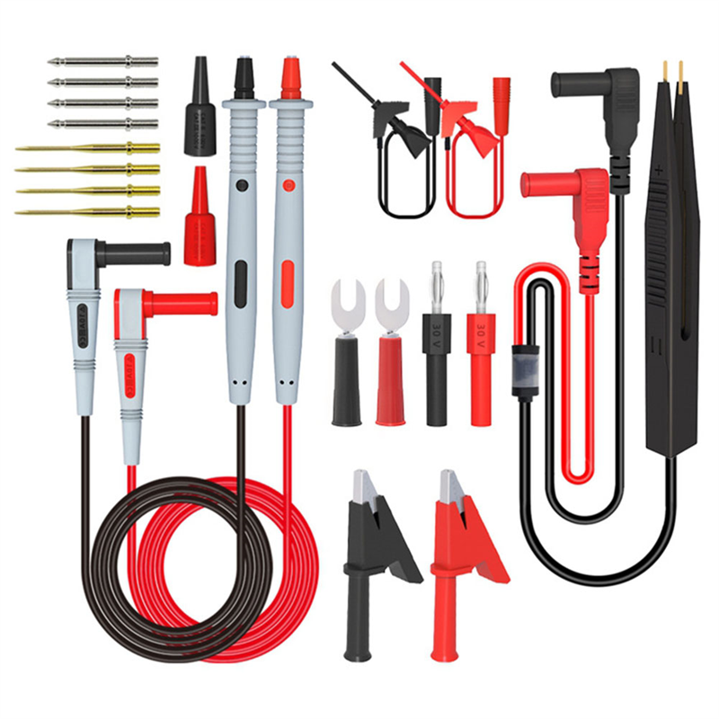 1Set P1503E Series Universal Multimeter Probe Test Leads Kit Replacement Needle Tester Tip IC SMD Test Hook Alligator Clip PVC+Copper. 