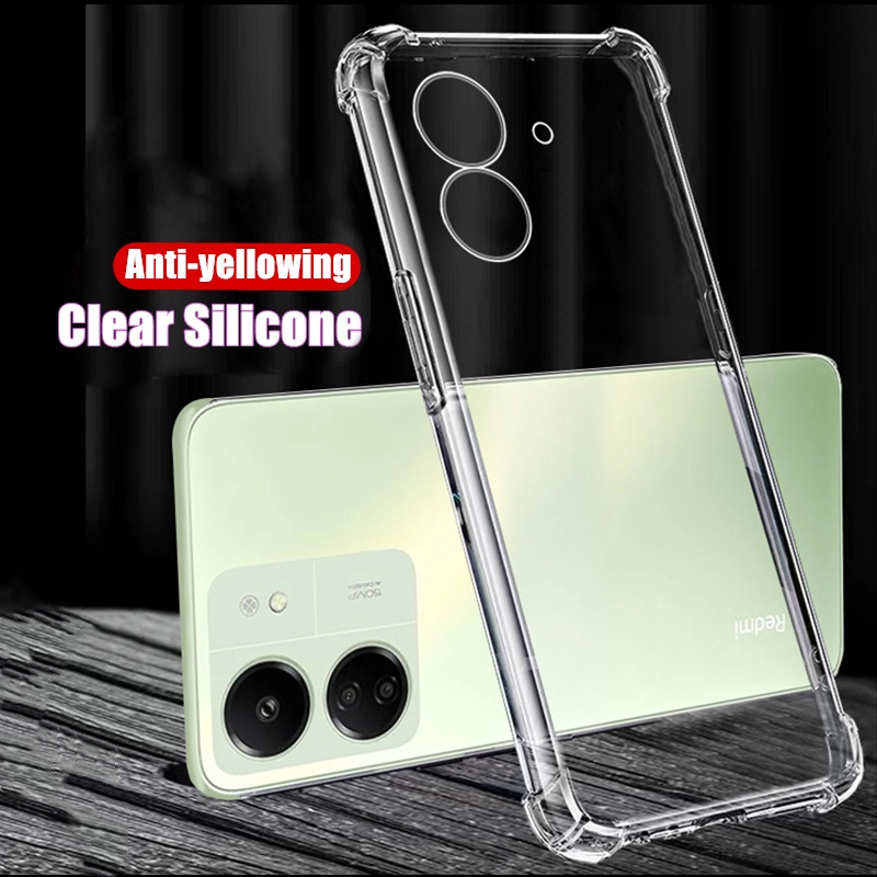 Redmi 13C Phone Case For Redmi 12C 10C Silicone Transparent Shockproof Soft Cover. 
