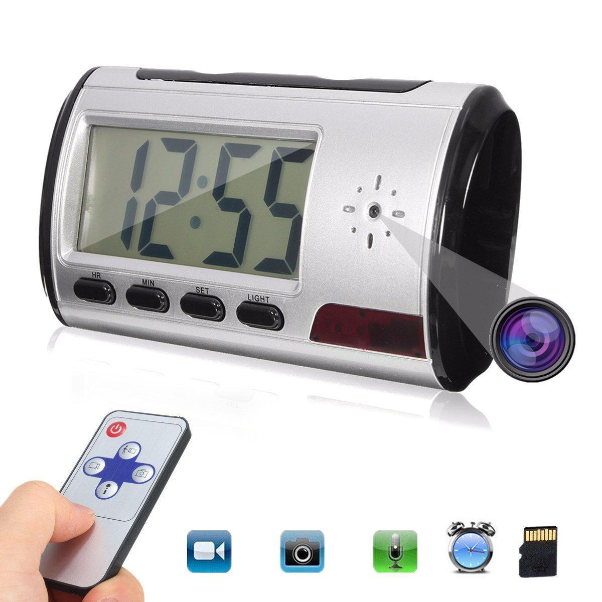 Mini Hidden Spy Camera Alarm Clock Motion Detection Video Sound