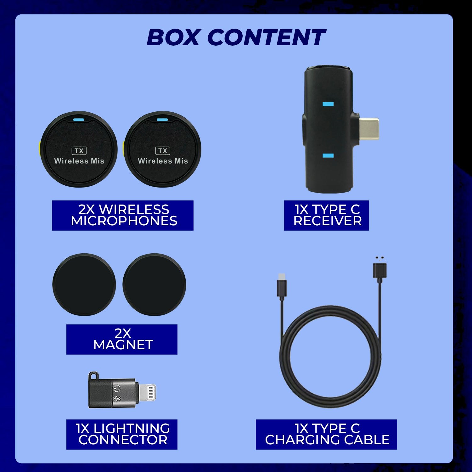 Round Shape Wireless Microphone, M1 Magnetic Collar Microphone With Noise Cancellation For Type C Mobile And Iphone. 