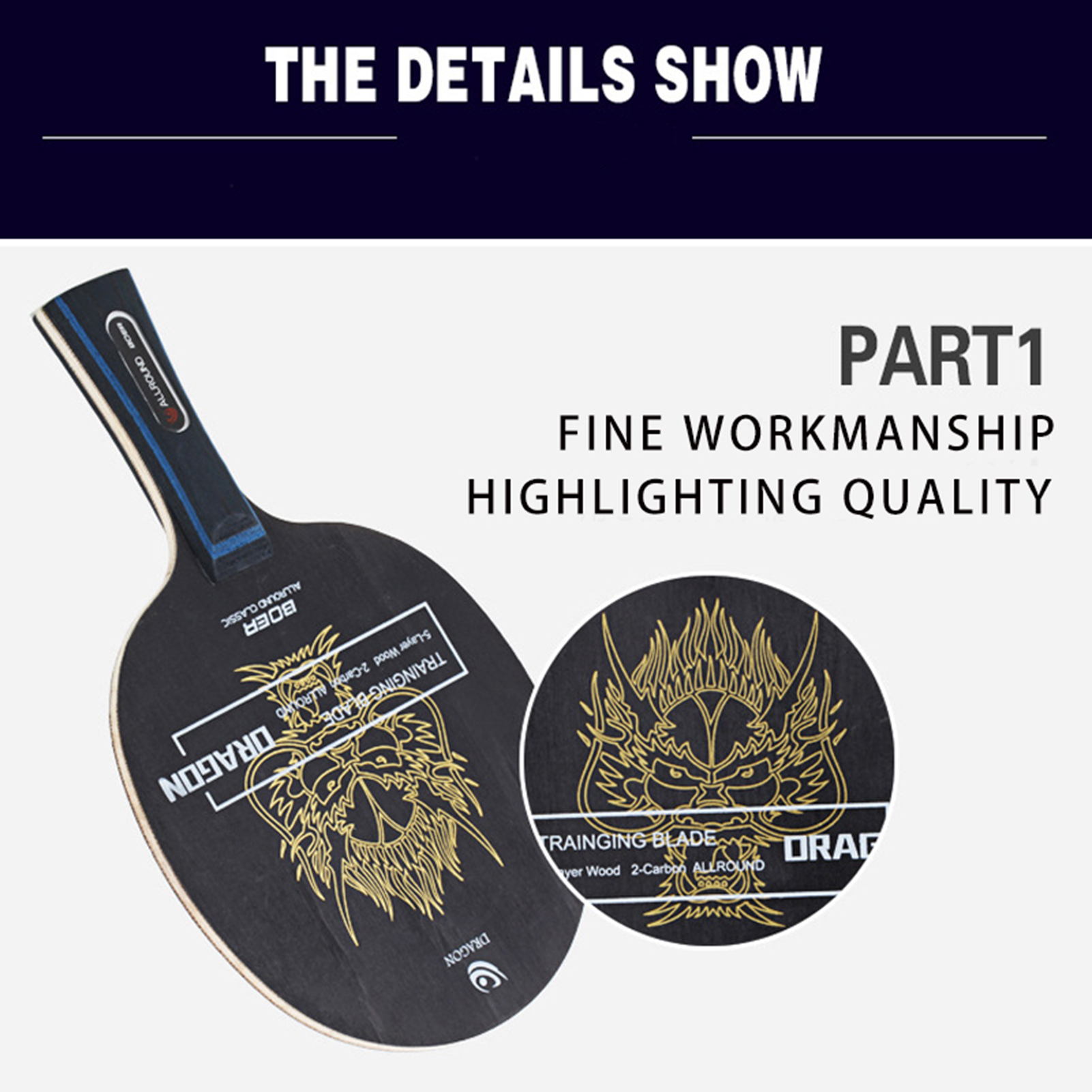 Racquet Bottom Plate Better Control/Spin Professional Table Tennis Racket Bottom Plate. 