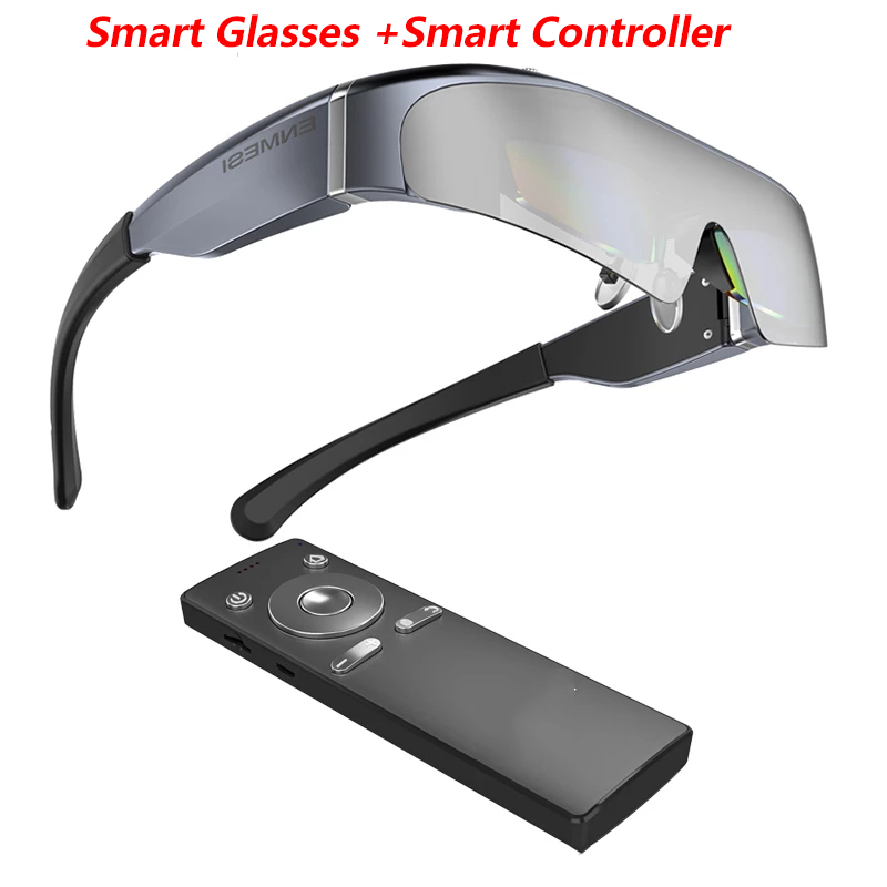 Head Mounted 3D AR/VR Smart Glasses OLED 200-inch Giant Screen VR Headset HDMI Eyeglasses Support Android System Bluetooth WIFI. 