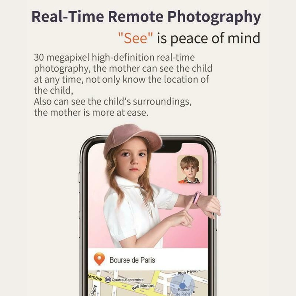 HW11 waterproof IP67 kids Anti Lost Tracking Touch Screen Smart Watch SOS Call Pedometer Intelligent Watch with Camera. 