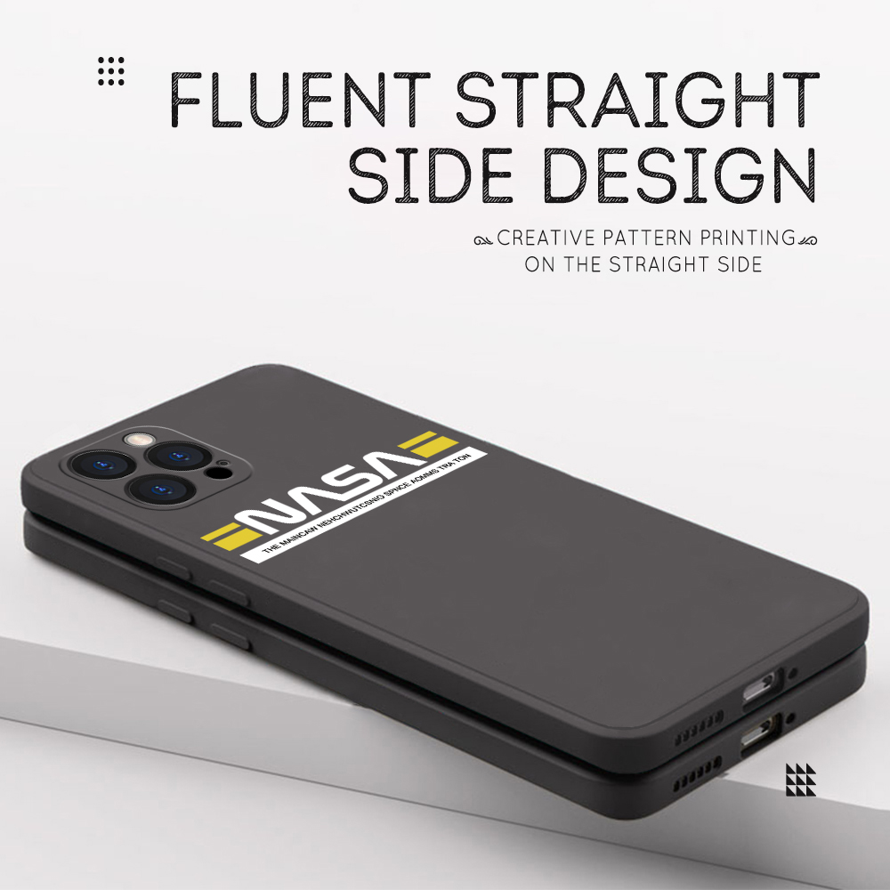Jizetin for OnePlus 9 Pro Back Cover NASA Spacecraft Pattern Design Liquid Silicone Phone Case Soft Full Camera Protect Phone Cases. 