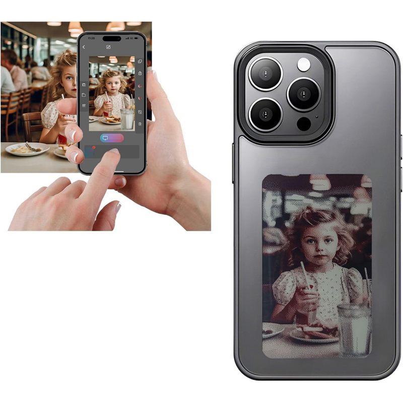 Smart Photo Rear Projection DIY Phone Case Instantly Displays Photos on Back Cover for 15Pro Max. 