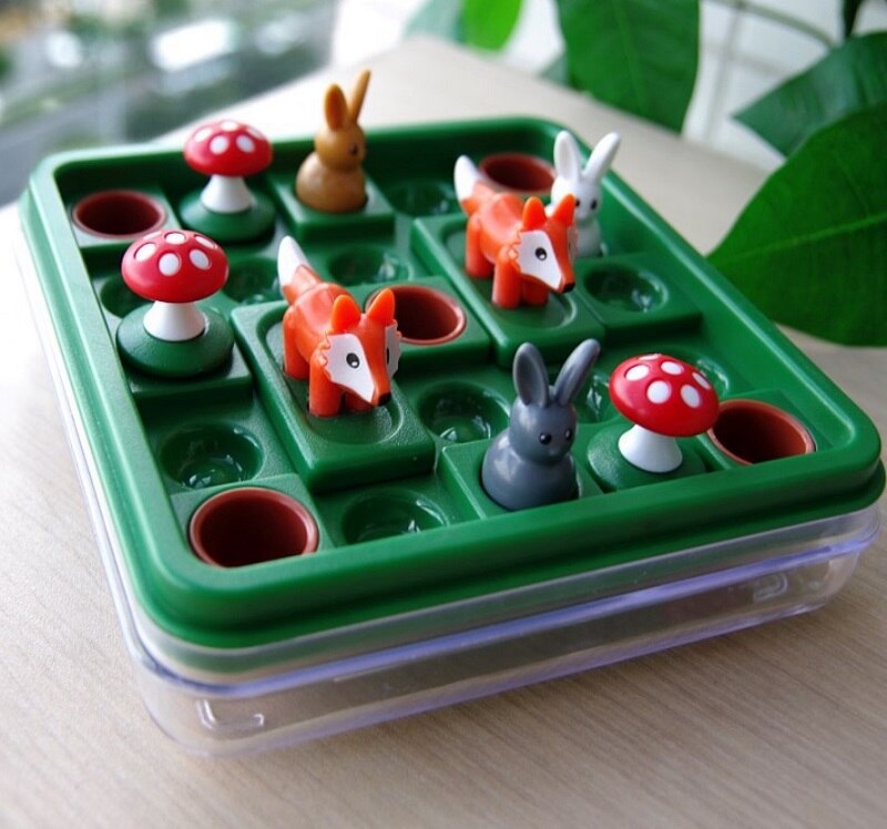 【happy one】Funny Rabbit fox early education toys logic space thinking Reasoning Family Party. 