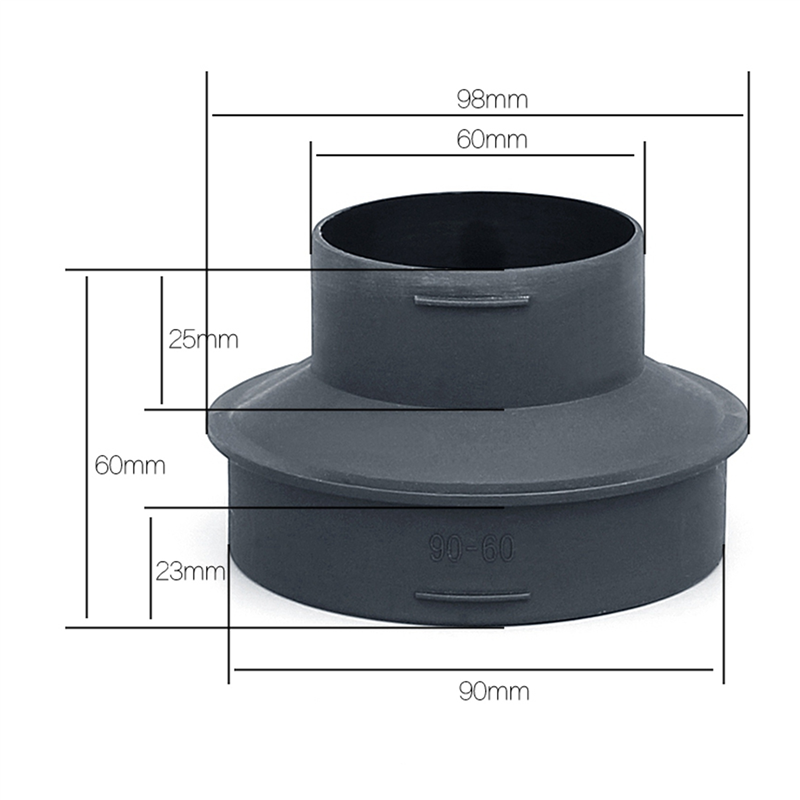 2pc 90mm to 60mm Parking Heater Ducting Reducer Connector Air Heater Duct Pipe Reducer Adapter Converter for