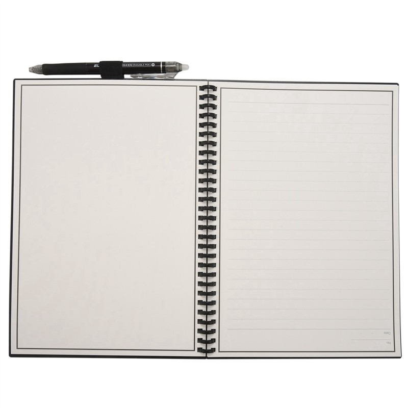 2X 2.0 Microwave Erasable Notebook Paper Reusable Smart Wirebound Notebook Cloud Storage Flash Storage,(B5). 