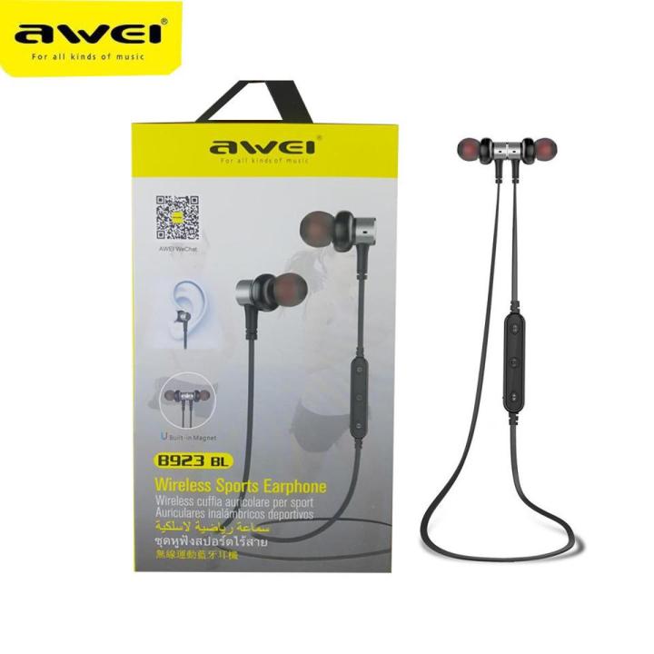 AWEI A920BL Wireless Smart Sport Stereo Magnetic Earphones Explosive Bass. 