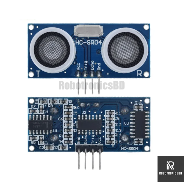 HC-SR04 Ultrasonic Sensor  Module for Distance Measuring with Arduino or other Microcontrollers. 