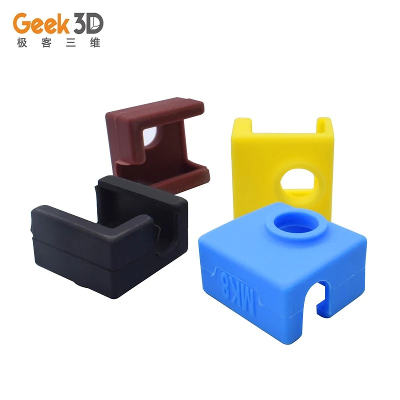 【3C VictoryEagle】MK7/MK8/MK10 Silicone Cover Heater Block Case Insulation cover Heated Block Warm Cover For 3D Printer. 