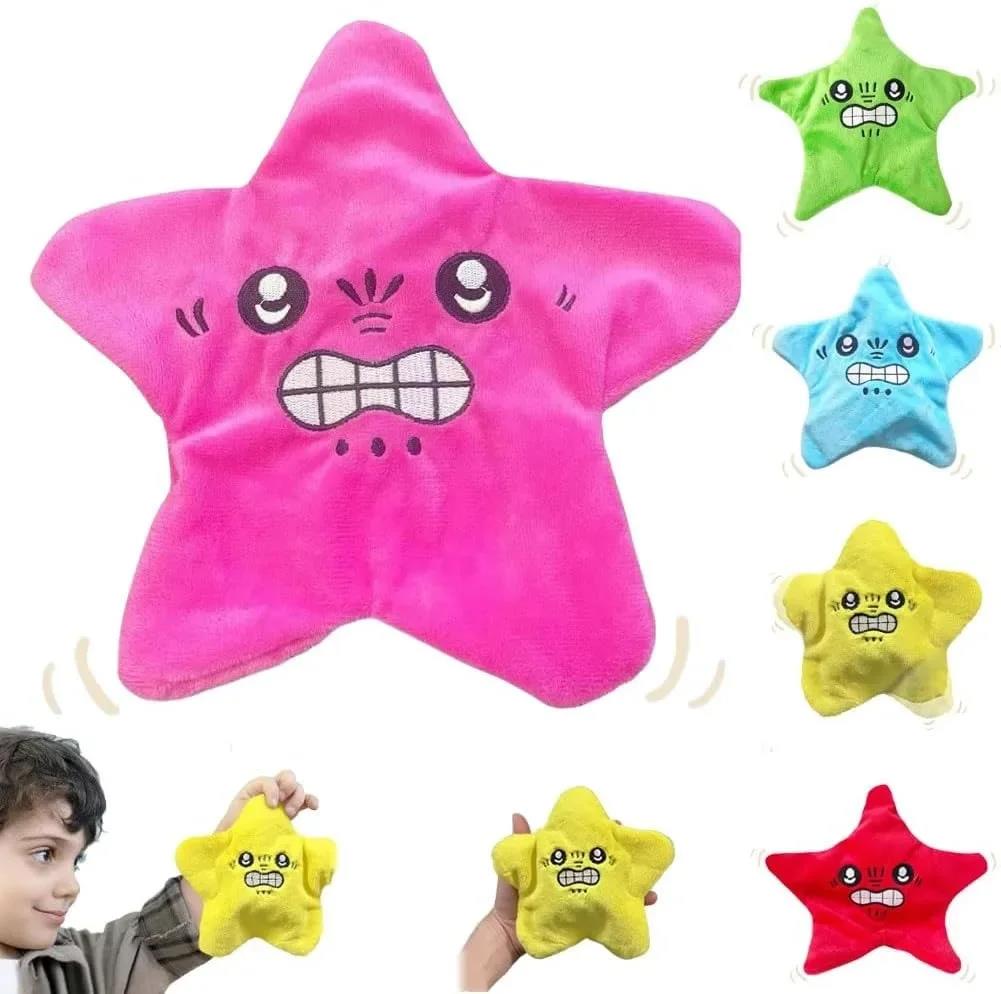 22cm Angry Starfish Plush Moving, 6 Colors Moving Star Plush,Dancing Star Plush, Glowing and Talking Moving Star Plush Toy. 